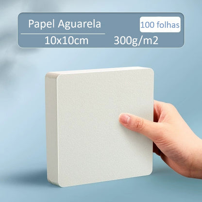 Papel de Aguarela para Postais - 300g/m2 - (Prensa Fria) Textura Média