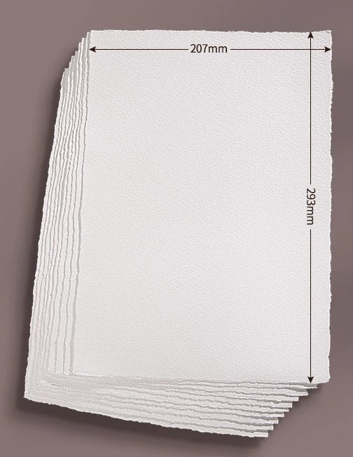 Papel de Aguarela para Postais - 300g/m2 - (Prensa Fria) Textura Média
