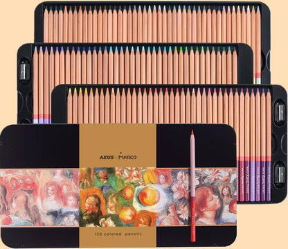 Lápis de Cor Marco Renoir Fine Arts Série 3100 -  Conjunto de 120 Cores
