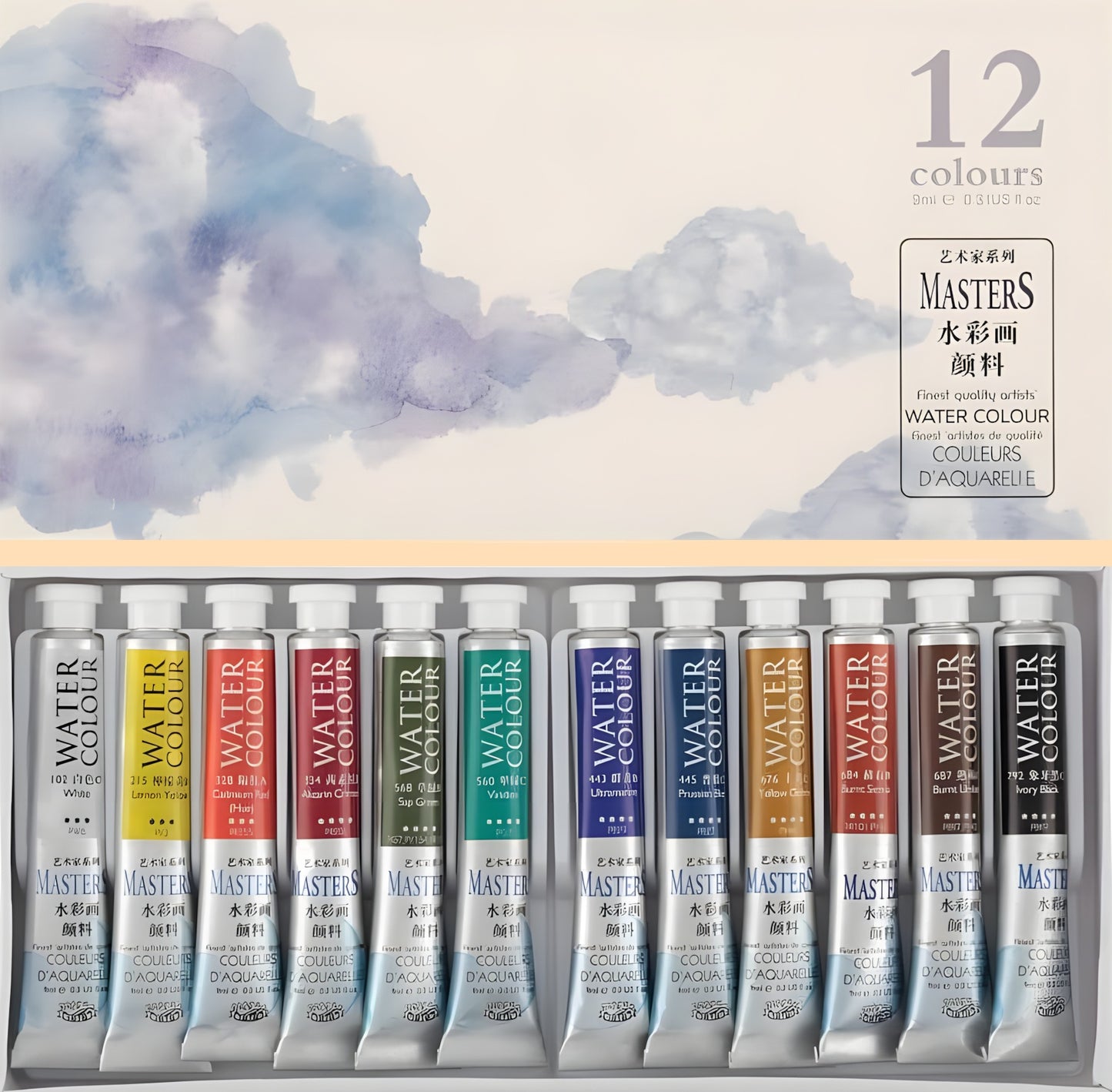 Aguarela Marie´s Masters Watercolor Conjuntos 12 Cores x 9ml