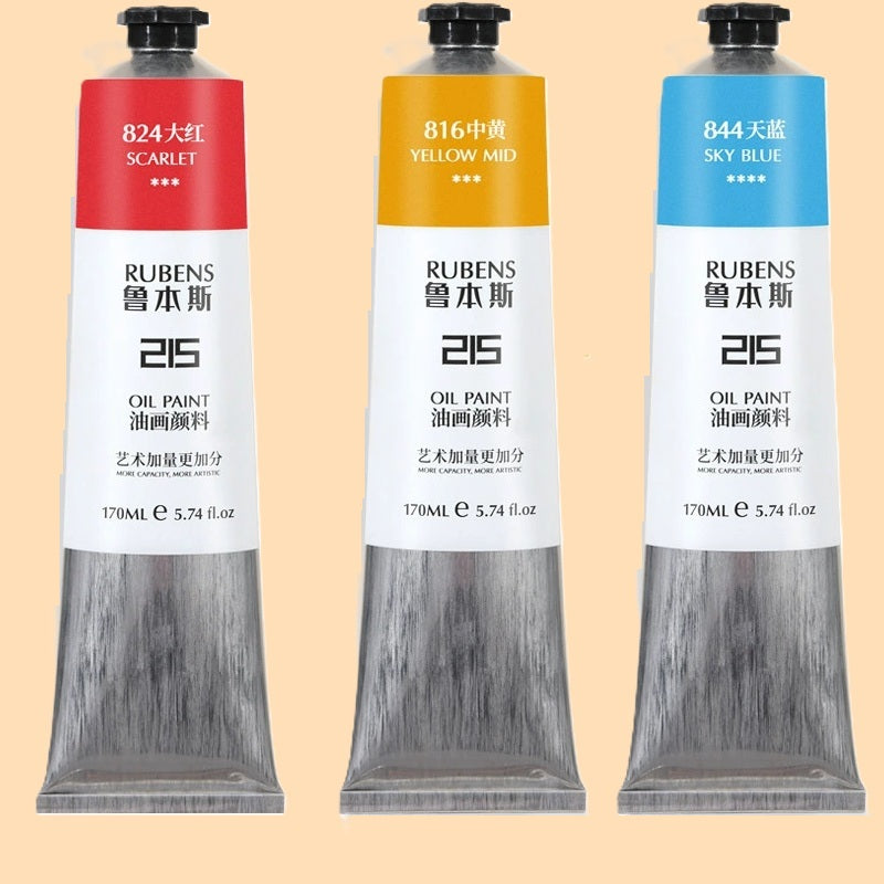 Conjunto de Tintas a Óleo Paul Rubens Série 215 – Kit Básico 3 Cores Primárias (3 x 50ml)