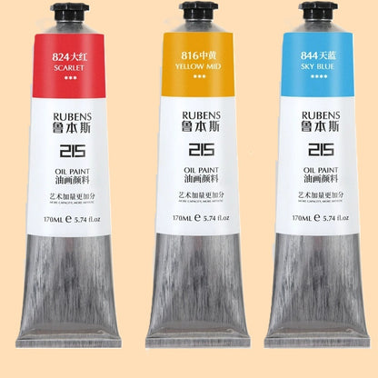 Conjunto de Tintas a Óleo Paul Rubens Série 215 – Kit Básico 3 Cores Primárias (3 x 50ml)
