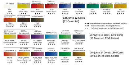 Aguarela Marie´s Masters Watercolor Conjuntos 12 Cores x 9ml