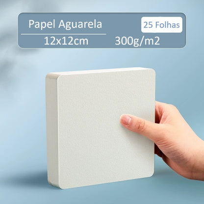 Papel de Aguarela para Postais - 300g/m2 - (Prensa Fria) Textura Média