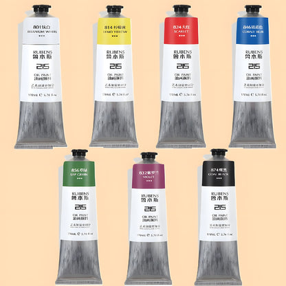 Conjunto de Tintas a Óleo Paul Rubens Série 215 – Kit de Seleção Estúdio 7 Cores (7x50ml)