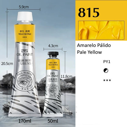 Conjunto de Tintas a Óleo Paul Rubens Série 215 – Kit Premium Mestre 18 Cores (18 x 50ml)