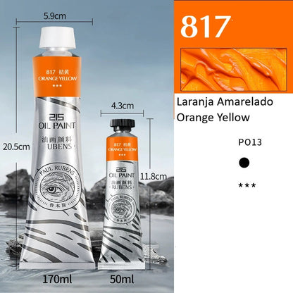 Conjunto de Tintas a Óleo Paul Rubens Série 215 – Kit Premium Mestre 18 Cores (18 x 50ml)