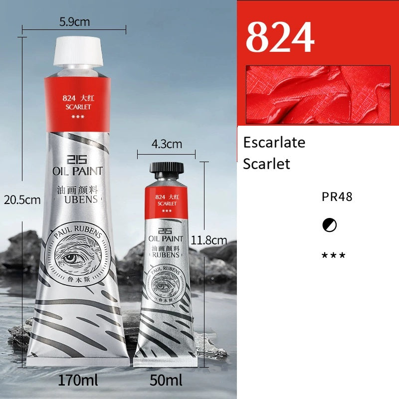 Conjunto de Tintas a Óleo Paul Rubens Série 215 – Kit Completo Atelier 12 Cores (12 x 50ml)