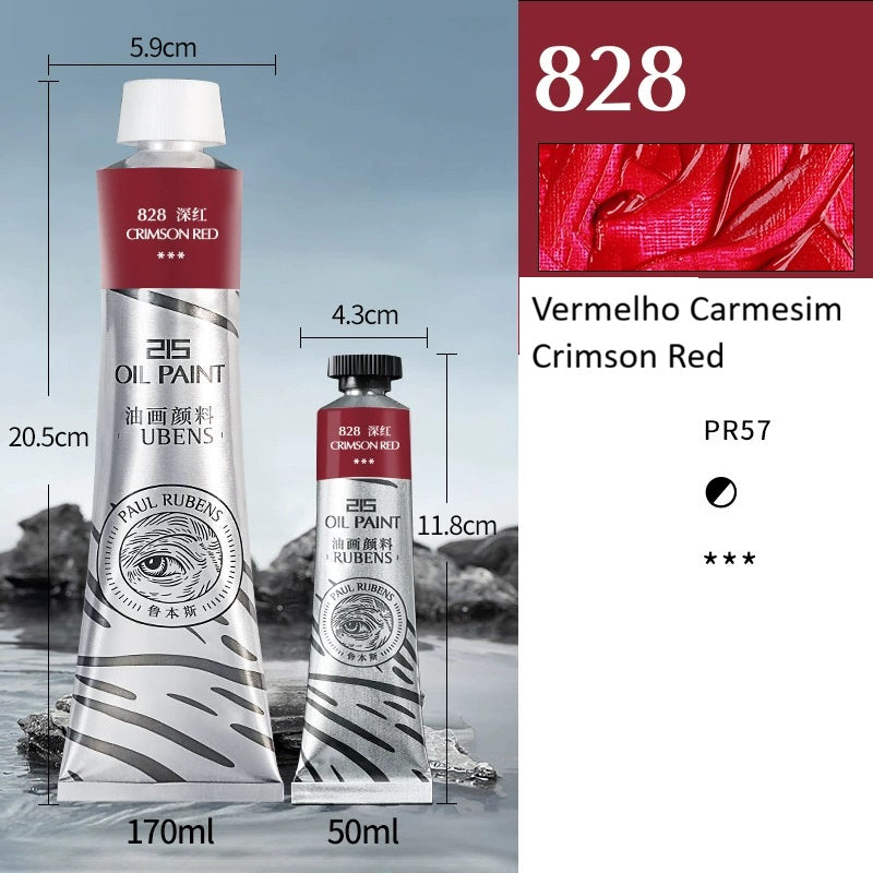 Conjunto de Tintas a Óleo Paul Rubens Série 215 – Kit Premium Mestre 18 Cores (18 x 50ml)