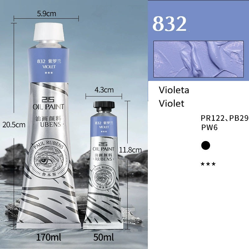 Conjunto de Tintas a Óleo Paul Rubens Série 215 – Kit Premium Mestre 18 Cores (18 x 50ml)