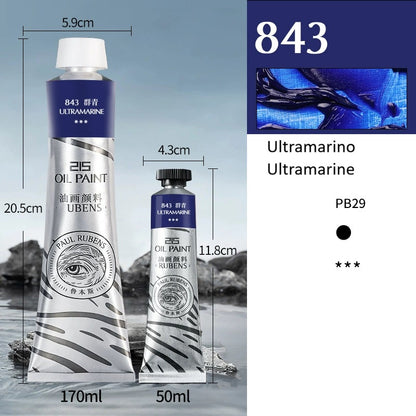 Conjunto de Tintas a Óleo Paul Rubens Série 215 – Kit Completo Atelier 12 Cores (12 x 50ml)