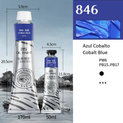 Conjunto de Tintas a Óleo Paul Rubens Série 215 – Kit Completo Atelier 12 Cores (12 x 50ml)