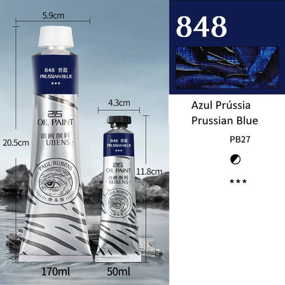 Conjunto de Tintas a Óleo Paul Rubens Série 215 – Kit Premium Mestre 18 Cores (18 x 50ml)