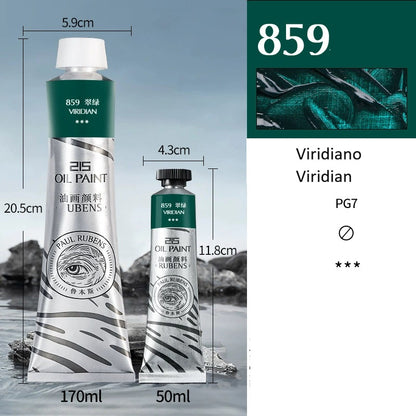 Conjunto de Tintas a Óleo Paul Rubens Série 215 – Kit Completo Atelier 12 Cores (12 x 50ml)