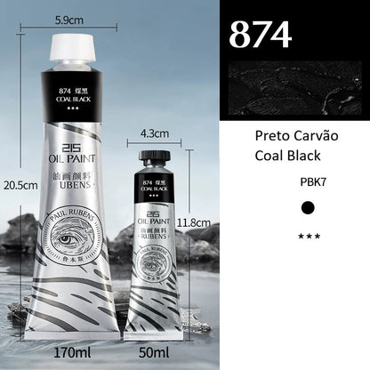 Conjunto de Tintas a Óleo Paul Rubens Série 215 – Kit Completo Atelier 12 Cores (12 x 50ml)
