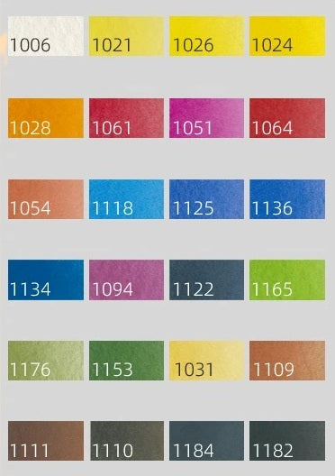 Amostra Aguarela LUKAS Aquarell Studio 24 Cores x 0.5ml