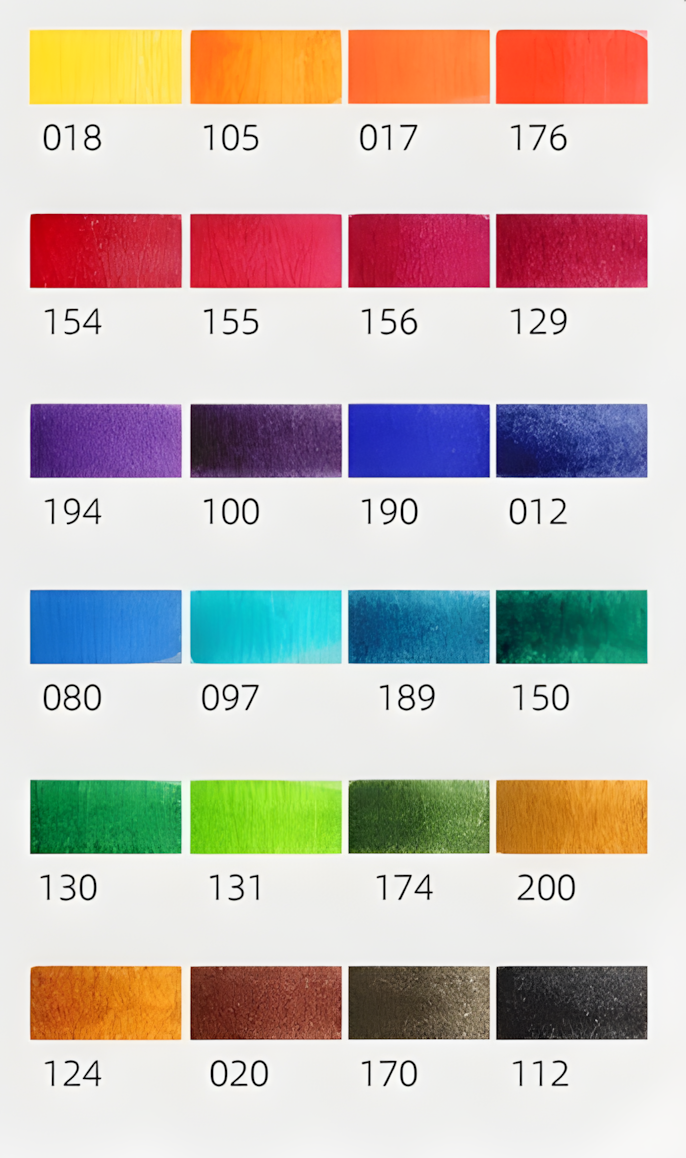 Amostra Aguarela M. Graham Artist Watercolor 24 Cores x 0.5ml