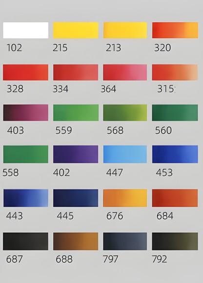Amostra Aguarela Marie´s Masters Watercolor 24 Cores x 0.5ml