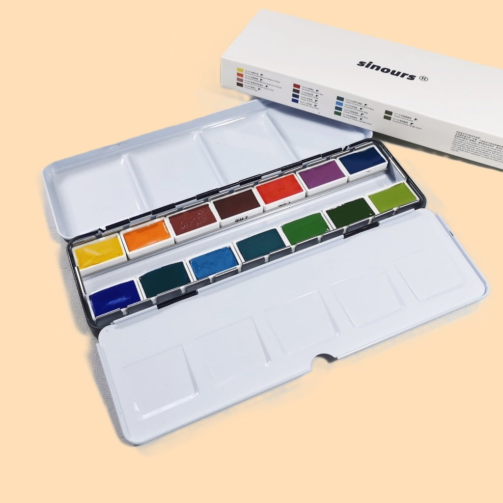 Amostra Aguarela Sinours Artist Watercolor 24 Cores x 0.5ml