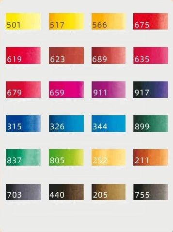 Amostra Aguarela Sennelier l'Aquarelle 24 Cores x 0.5ml