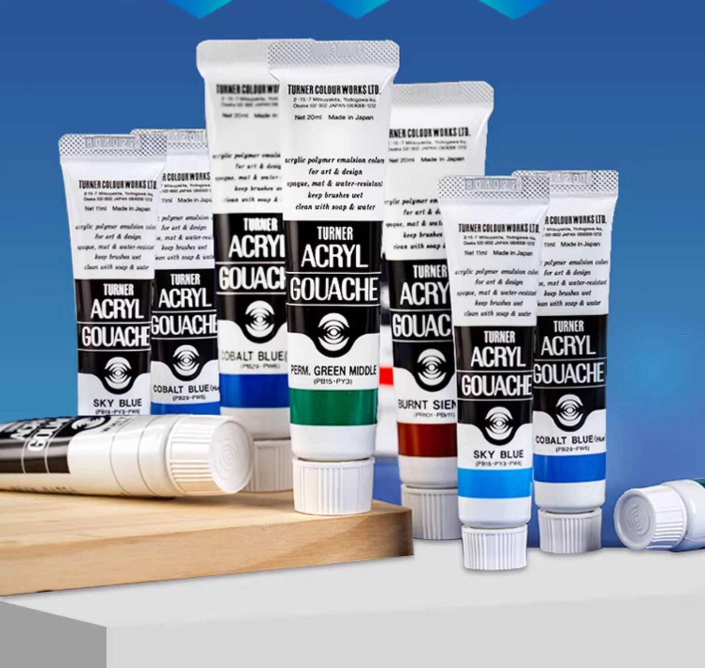 Conjunto Profissional de Guache Acrílico Turner Acryl Gouache – 12 Cores x 20ml