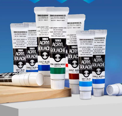 Conjunto Profissional de Guache Acrílico Turner Acryl Gouache – 12 Cores x 20ml