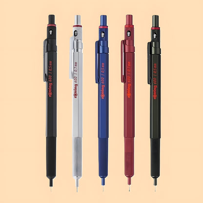 Compra conjunta Lapiseira rOtring 600 preta 0.5mm cromada 0.7mm azul 0.5mm vermelha 0.7mm e preta 0.5mm | Group buy rOtring 600 mechanical pencil black 0.5mm silver 0.7mm blue 0.5mm red 0.7mm and black 0.5mm

