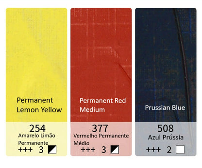 Set Inicial de Tintas a Óleo Rembrandt Extra Fino–3 Cores Essenciais x 40ml