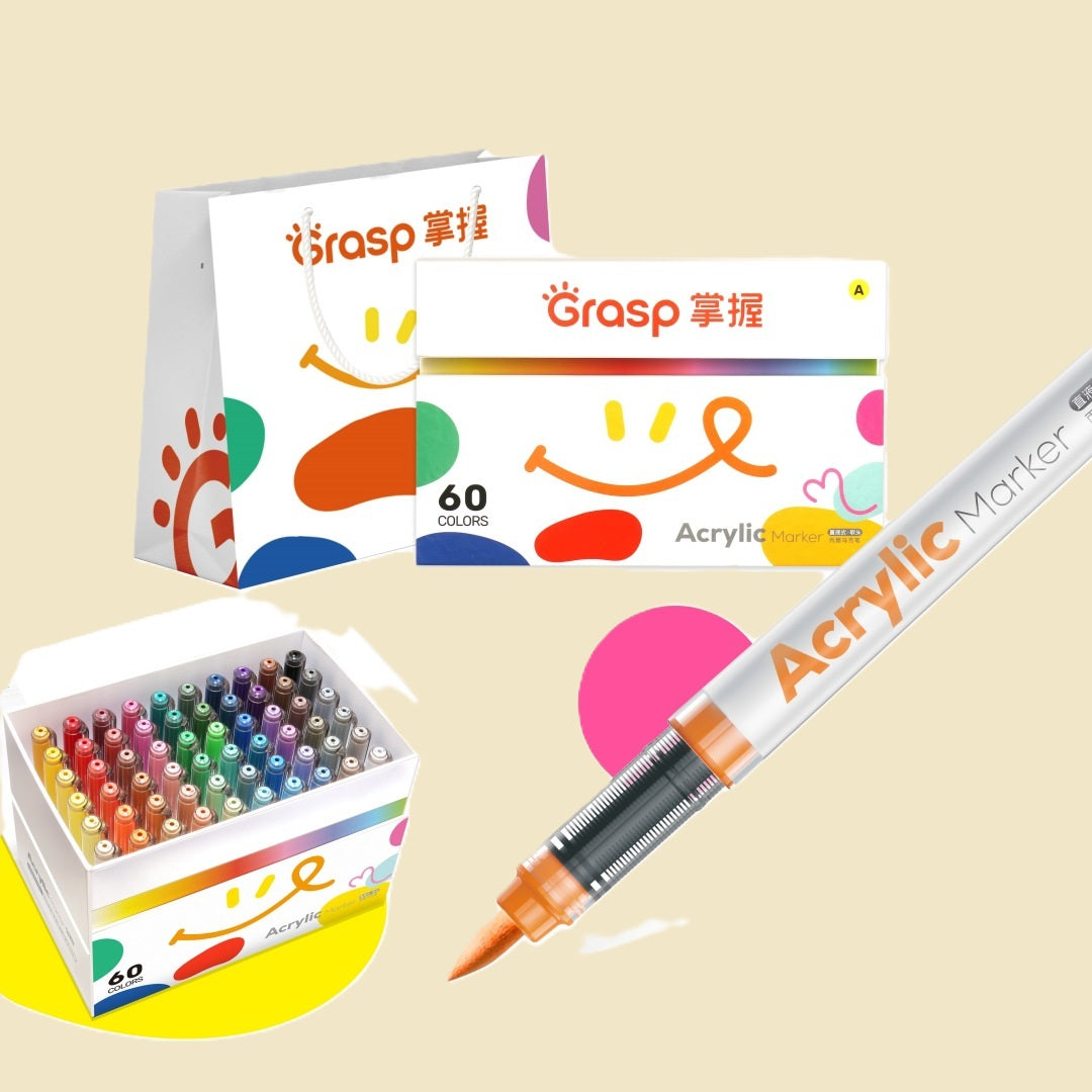 Marcadores Acrílicos Grasp + Presente