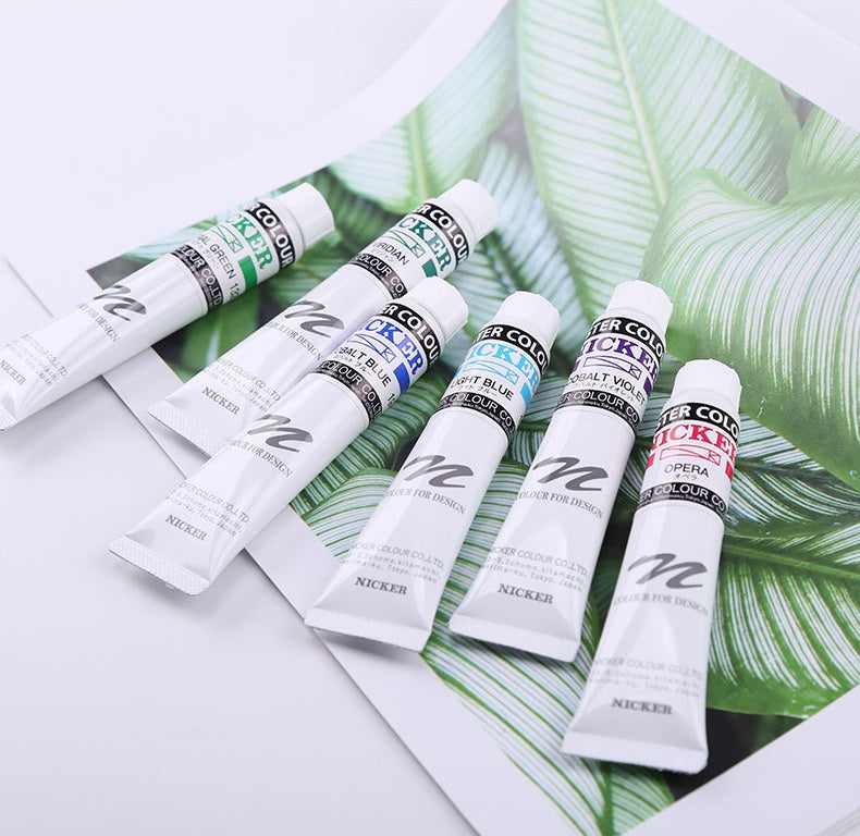 Guache Profissional Japonesa Nicker Poster Color - Conjunto 12 Cores x 20ml