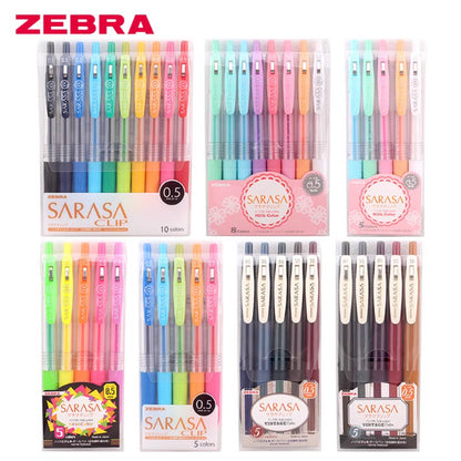 Canetas de Gel ZEBRA Clip-Vários Conjuntos 3/4/10/20 Cores + 20º Aniversário - Edição Limitada de 47 Cores