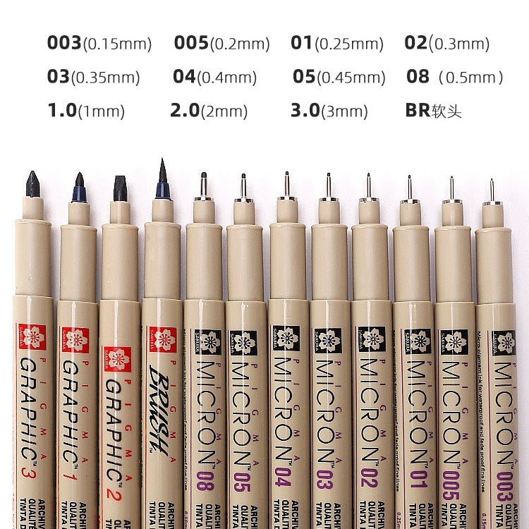Compra Conjunta - SAKURA Pigma Micron - Fineliners de Tinta Pigmentada - até 74% Desconto