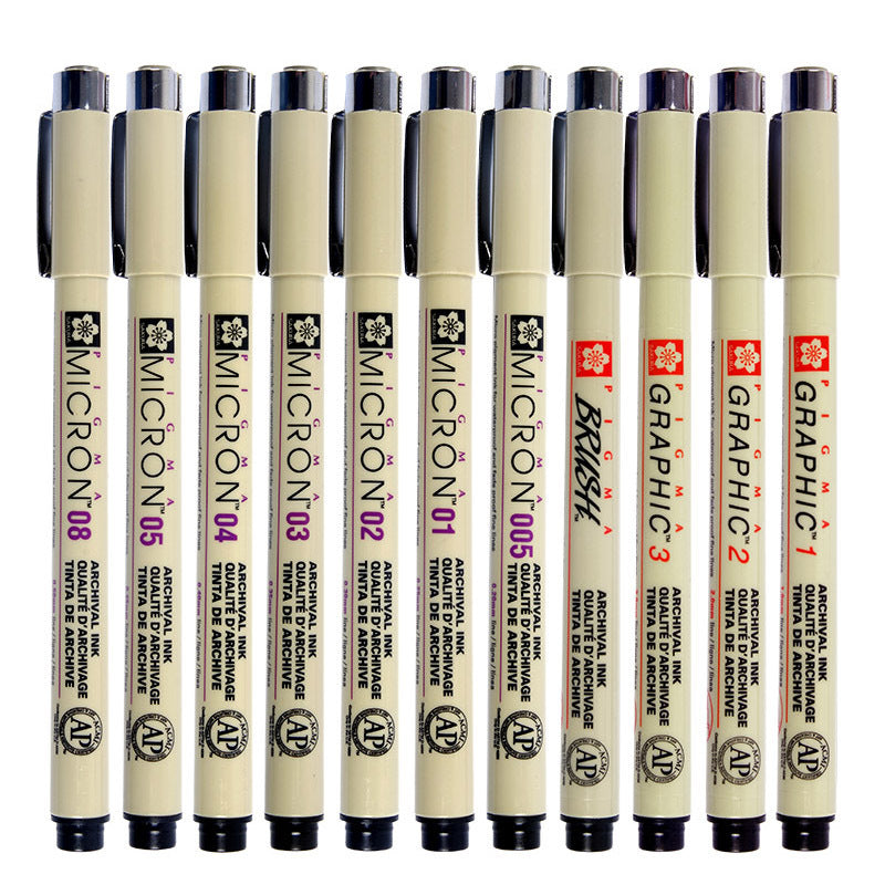 Compra Conjunta - SAKURA Pigma Micron - Fineliners de Tinta Pigmentada - até 74% Desconto