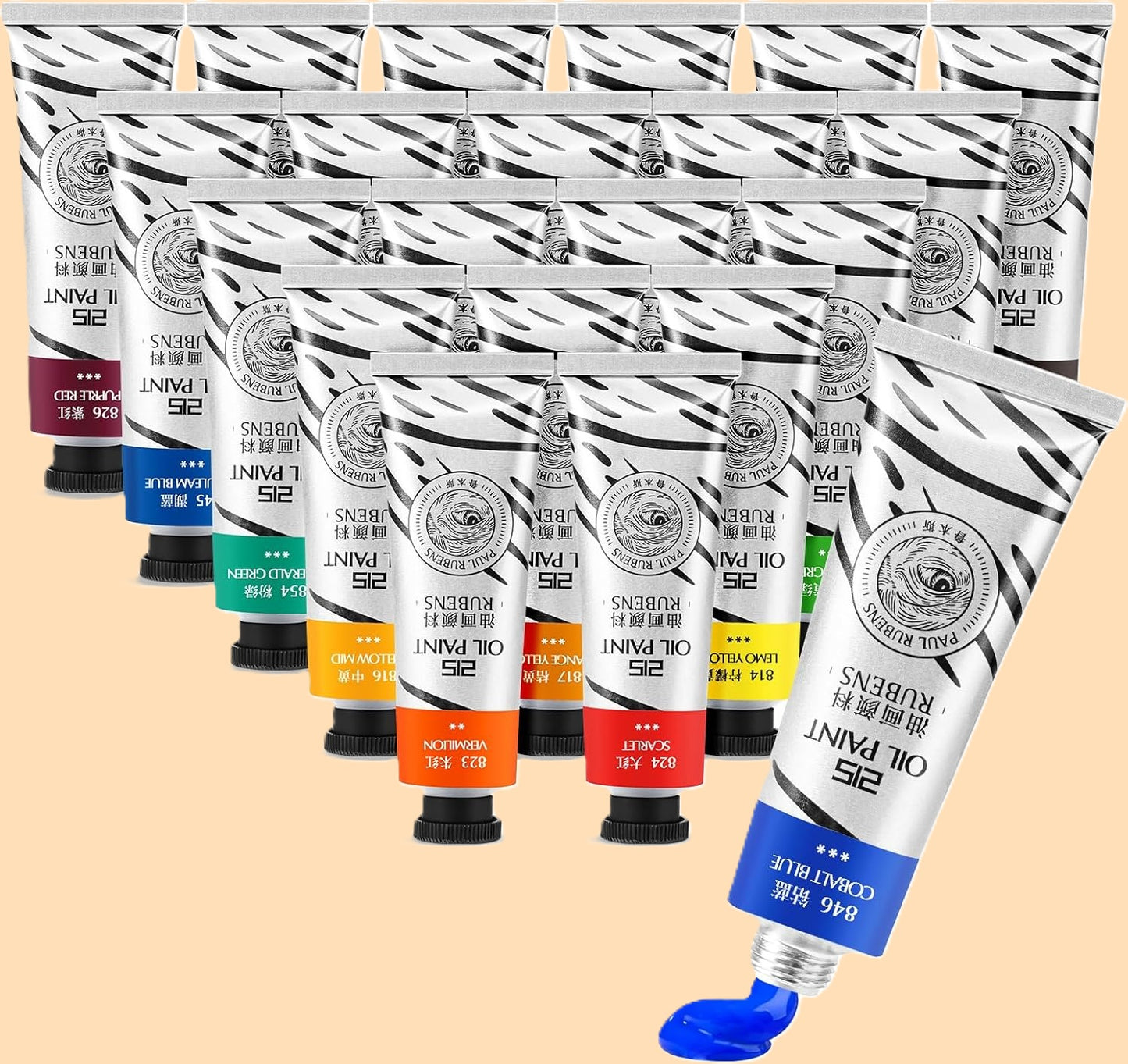 Conjunto de Tintas a Óleo Paul Rubens Série 215 – Kit Premium Mestre 18 Cores (18 x 50ml)