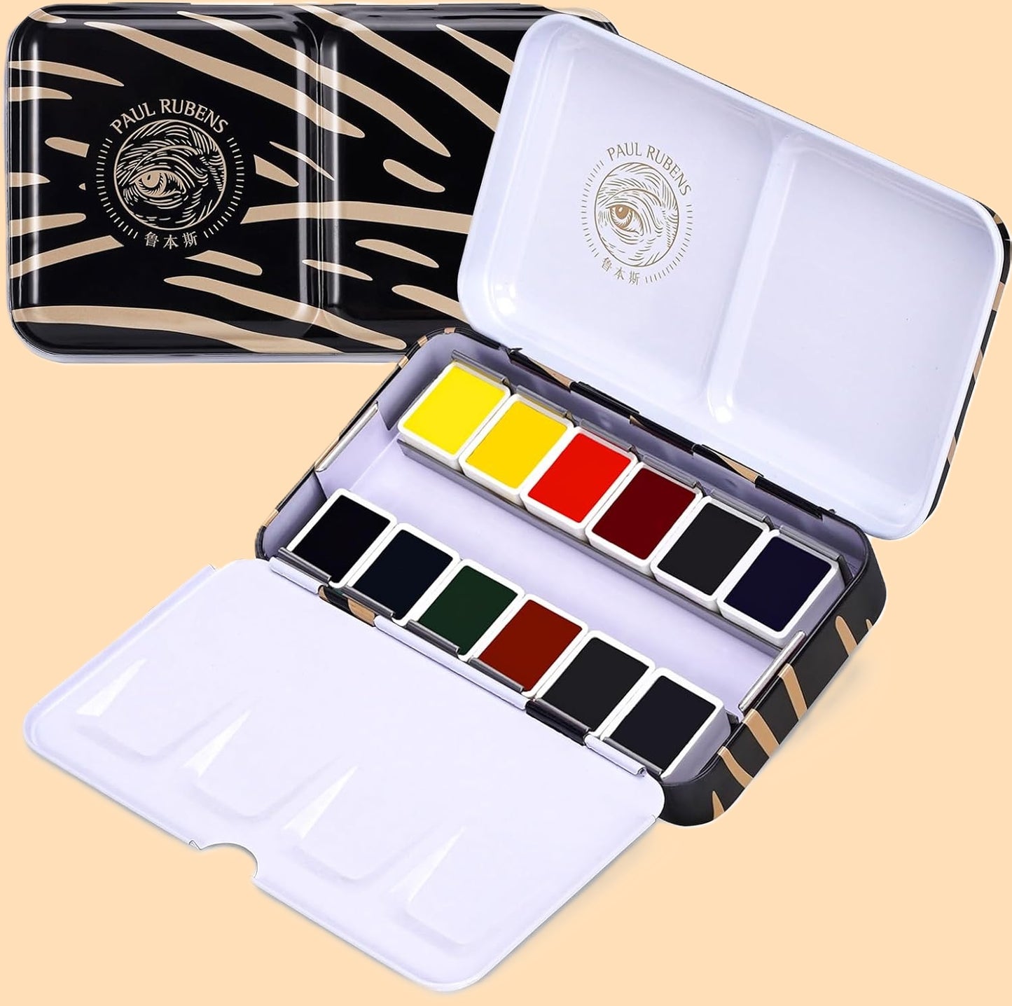 Conjunto de Aguarelas Paul Rubens 5ª Geração (Série Youlan) – Kit de Seleção Artista 12 Cores em Pastilha