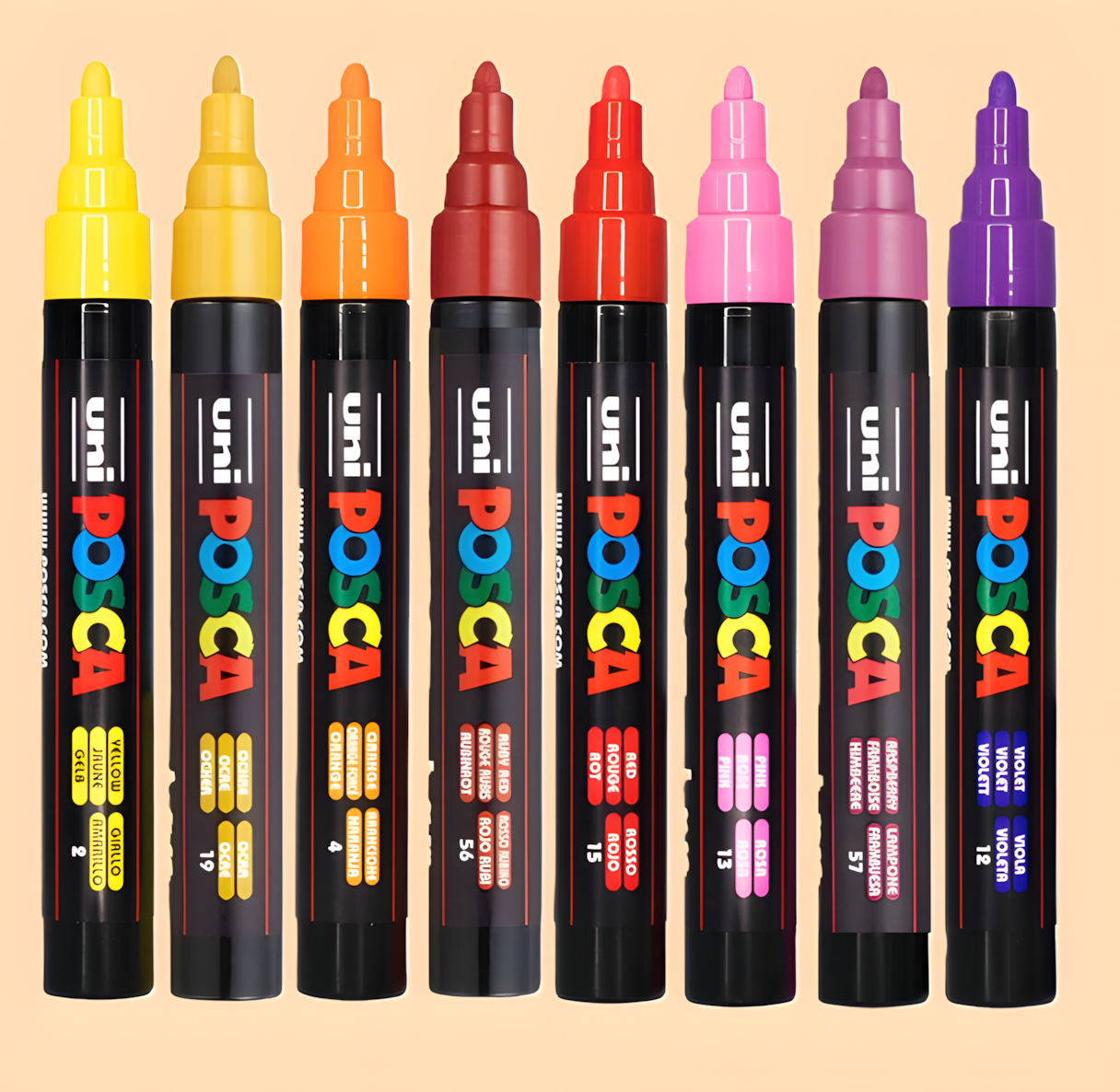 Compra Conjunta - Marcador Uni POSCA PC-5M (Ponta Média 1.8-2.5mm) À Unidade - 53 Cores