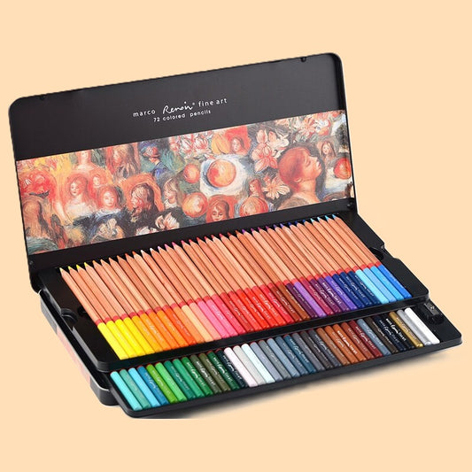 Lápis de Cor Marco Renoir Fine Arts Série 3100 -  Conjunto de 72 Cores