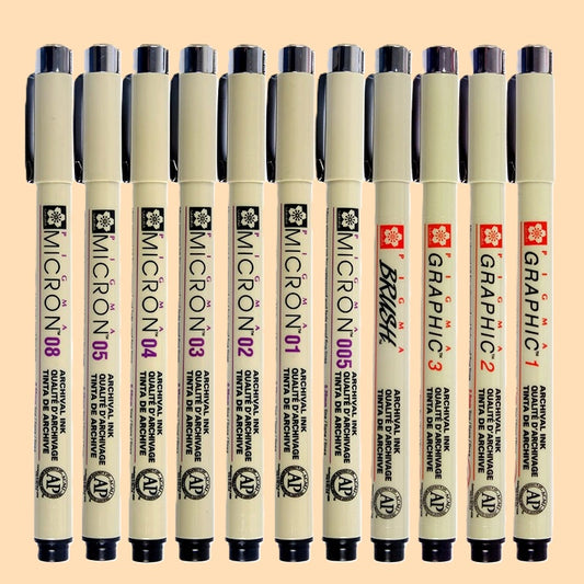 Compra Conjunta - SAKURA Pigma Micron - Fineliners de Tinta Pigmentada - até 74% Desconto