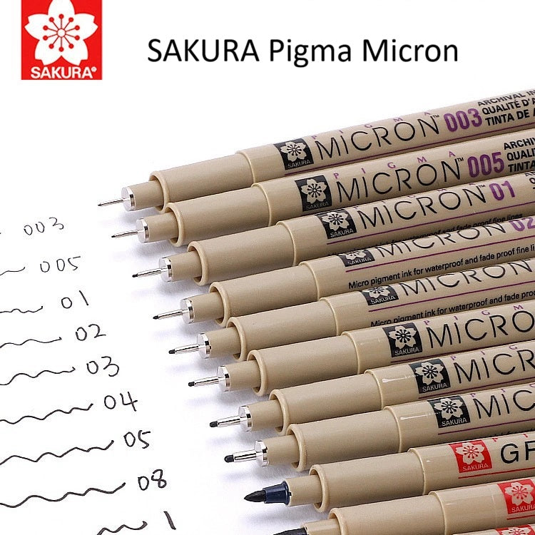 Compra Conjunta - SAKURA Pigma Micron - Fineliners de Tinta Pigmentada - até 74% Desconto