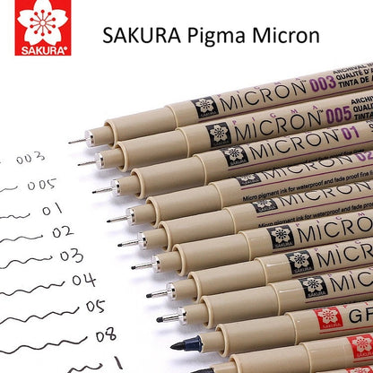 Compra Conjunta - SAKURA Pigma Micron - Fineliners de Tinta Pigmentada - até 74% Desconto
