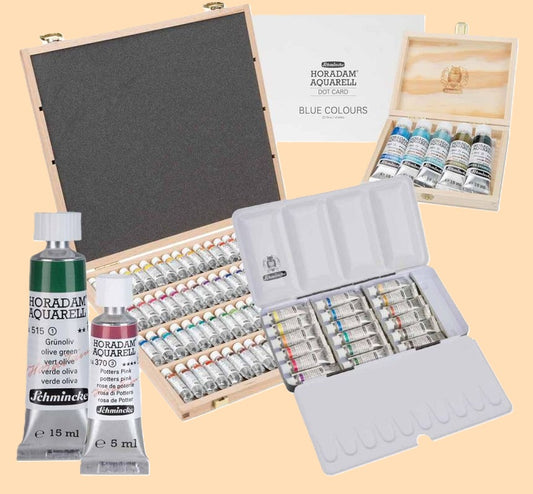 Amostra Aguarela Schmincke Horadam Aquarell 24 Cores x 0.5ml