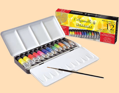 Amostra Aguarela Sennelier l'Aquarelle 24 Cores x 0.5ml