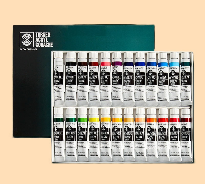 Conjunto Profissional de Guache Acrílico Turner Acryl Gouache – 24 Cores x 20ml