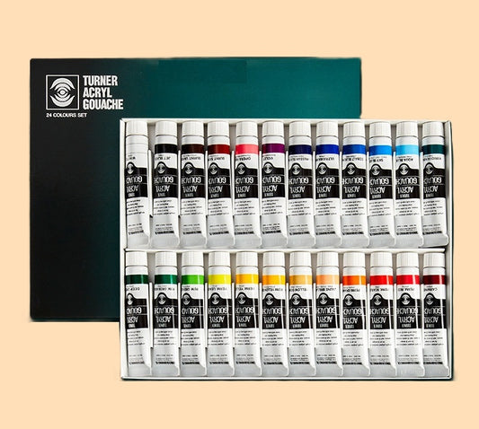 Conjunto Profissional de Guache Acrílico Turner Acryl Gouache – 24 Cores x 20ml