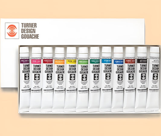 Set de Guache Turner Design – Conjunto de 12 Cores (25ml) | Qualidade Profissional Japonesa