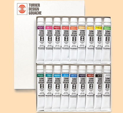 Set de Guache Turner Design – Conjunto de 18 Cores (25ml) | Qualidade Profissional Japonesa