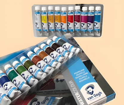 Amostra Aguarela Van Gogh Watercolor 24 Cores x 0.5ml
