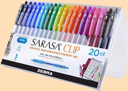 Canetas de Gel ZEBRA Clip-Vários Conjuntos 3/4/10/20 Cores + 20º Aniversário - Edição Limitada de 47 Cores