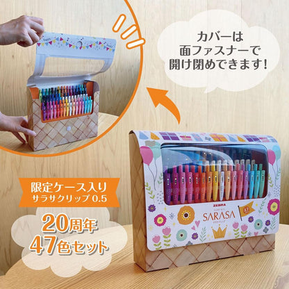 Canetas de Gel ZEBRA Clip-Vários Conjuntos 3/4/10/20 Cores + 20º Aniversário - Edição Limitada de 47 Cores