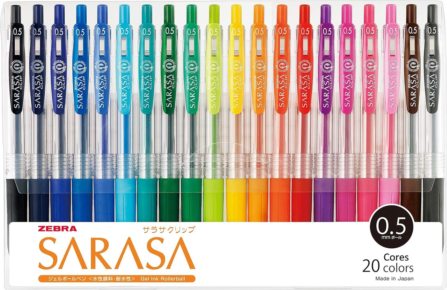 Canetas de Gel ZEBRA Clip-Vários Conjuntos 3/4/10/20 Cores + 20º Aniversário - Edição Limitada de 47 Cores